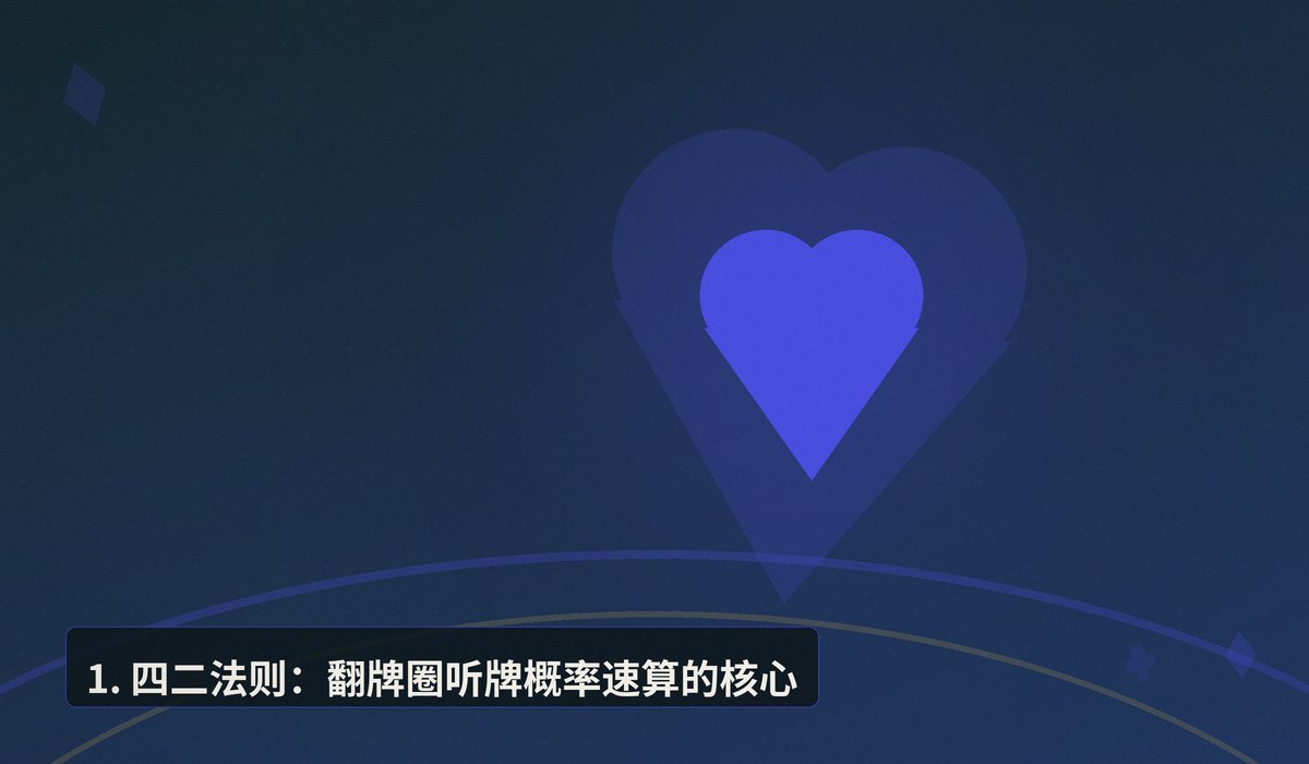 翻牌圈听牌概率速算 - 翻牌圈听牌概率速算：3个公式让你在牌桌上快速决策