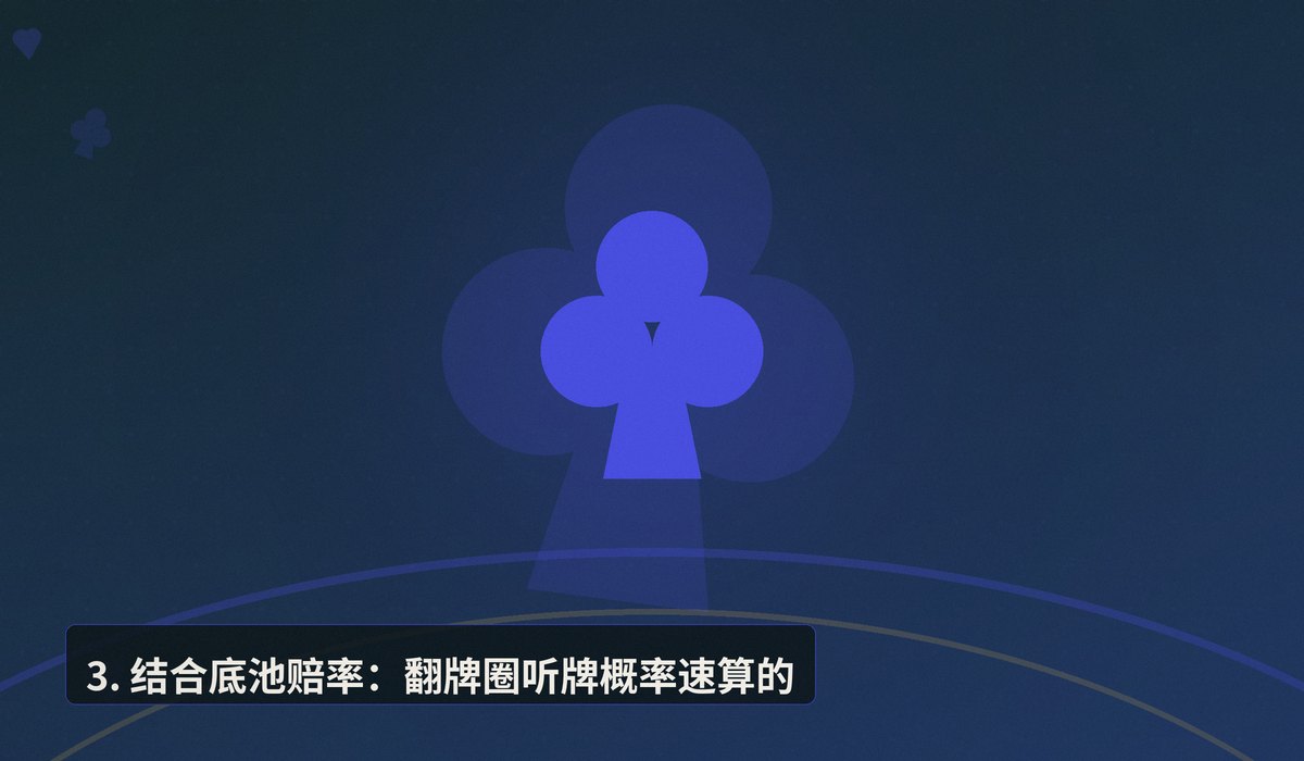 翻牌圈听牌概率速算 - 翻牌圈听牌概率速算：3个公式让你在牌桌上快速决策