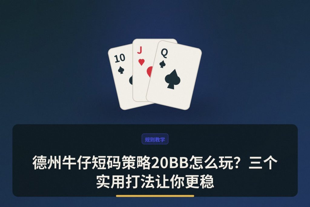 德州牛仔短码策略20BB怎么玩？三个实用打法让你更稳