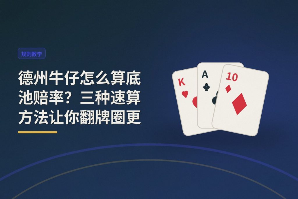 德州牛仔怎么算底池赔率？三种速算方法让你翻牌圈更稳