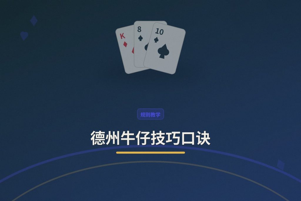 德州牛仔技巧口诀：新手记住这五句，打法更更稳面更高