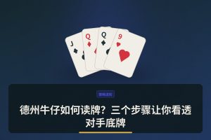 德州牛仔如何读牌？三个步骤让你看透对手底牌