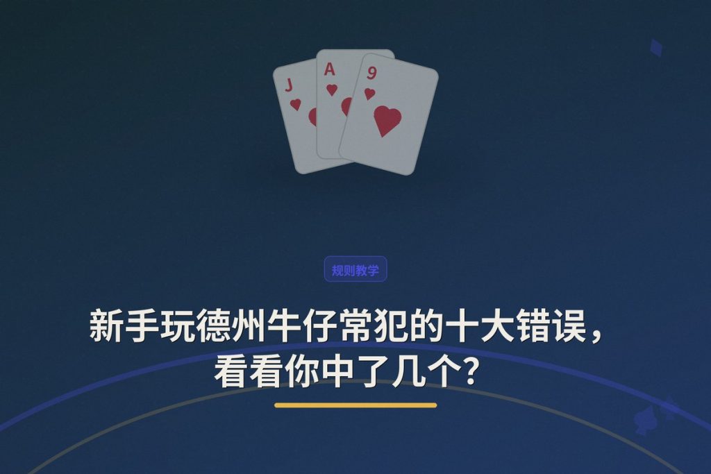 新手玩德州牛仔常犯的十大错误，看看你中了几个？