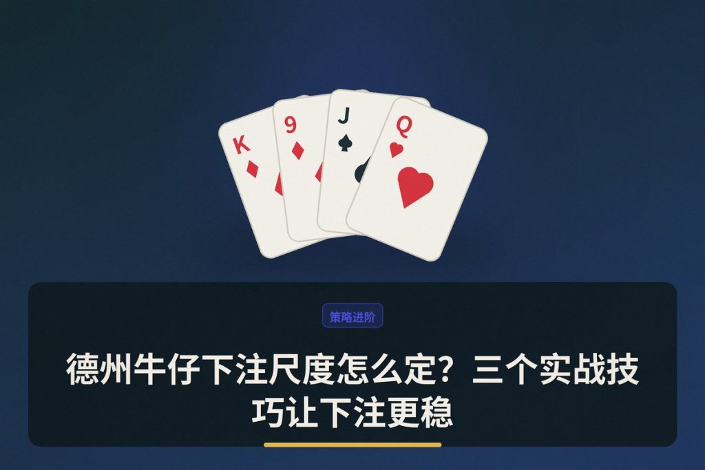 德州牛仔下注尺度怎么定？三个实战技巧让下注更稳
