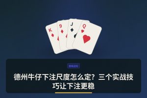 德州牛仔下注尺度怎么定？三个实战技巧让下注更稳