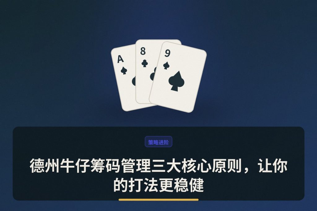 德州牛仔筹码管理三大核心原则，让你的打法更稳健
